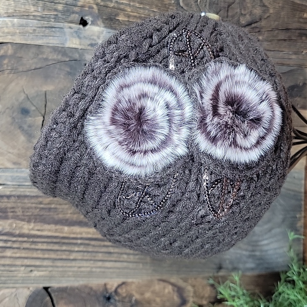 3/$10 *C.C. Knit Ear Warmer Headband with Rosette Appliques